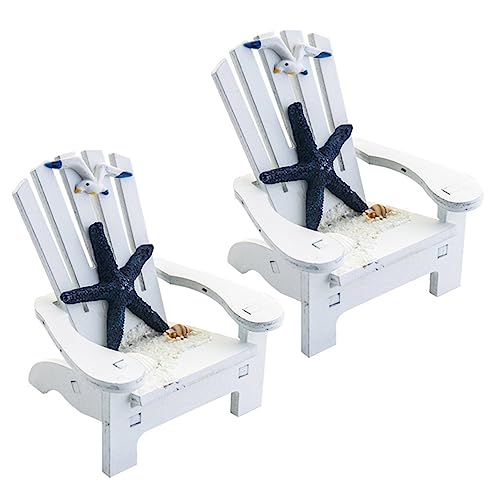 WEKAMOS 2 Stück Mini Liegestuhl Deko Holz Strandstuhl Ornamente im Mediterranen Stil für Kreative Wohnaccessoires und Nautische Dekoration für Schlafzimmer und Schreibtisch WEKAMOS 2 Stück Mini Liegestuhl Deko Holz Strandstuhl Ornamente im Mediterranen Stil für Kreative Wohnaccessoires und Nautische Dekoration für Schlafzimmer und Schreibtisch von WEKAMOS
