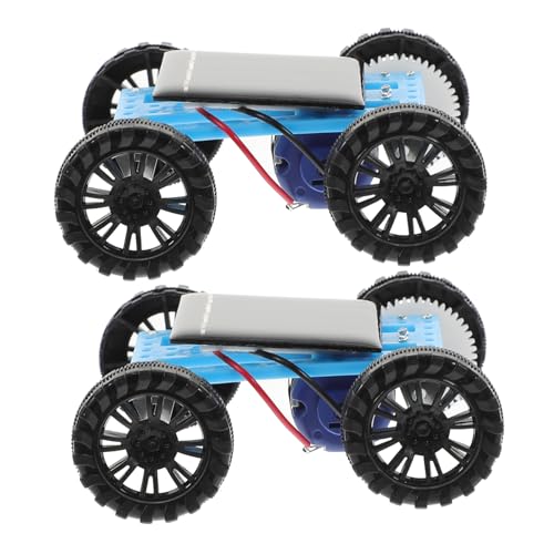 WEKAMOS 2 Stück Mini Solar Powered Car DIY Bastelspielzeug für Fördert Kreativität und Praktische Fähigkeiten Solarauto zum Selberbauen Geeignet für Jungen und Mädchen von WEKAMOS