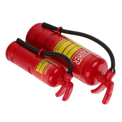 WEKAMOS 2 Stück Mini-feuerlöscher-Modell Miniatur Bausatz Puppenhaus-feuerlöscher Winzig Mini-feuerlöscher- Puppenhaus-Werkzeuge -feuerlöscher Dollhouse Decor Plastik Rot von WEKAMOS