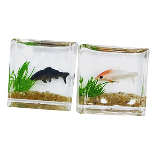 WEKAMOS 2 Stück Miniatur Koi Fisch Aquarium Dekoration Realistische Kleine Aquarien Ornamente für Puppenhaus und Mini Landschaften für Hausdekoration und Kreative Zufällige Farbe WEKAMOS 2 Stück Miniatur Koi Fisch Aquarium Dekoration Realistische Kleine Aquarien Ornamente für Puppenhaus und Mini Landschaften für Hausdekoration und Kreative Zufällige Farbe von WEKAMOS