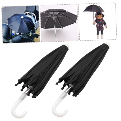 WEKAMOS 2 Stück Miniatur Puppenhaus Regenschirm Faltbarer Mini Sonnenschirm in Schwarz Vintage Stil Puppenschirm Dekoration für Doll House Modelle Stilvoll und Realistisch Gestaltet WEKAMOS 2 Stück Miniatur Puppenhaus Regenschirm Faltbarer Mini Sonnenschirm in Schwarz Vintage Stil Puppenschirm Dekoration für Doll House Modelle Stilvoll und Realistisch Gestaltet von WEKAMOS