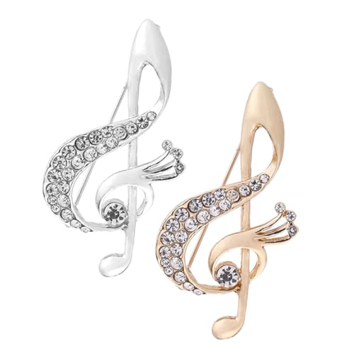 WEKAMOS 2 Stück Musiknotenbrosche Broschen Für Frauen Musical Design Ornament Brosche Anzugnadel Musik-schmuck-brosche Musikstifte Lustig Kleiderbroschen Für Damen Elegant Legierung WEKAMOS 2 Stück Musiknotenbrosche Broschen Für Frauen Musical Design Ornament Brosche Anzugnadel Musik-schmuck-brosche Musikstifte Lustig Kleiderbroschen Für Damen Elegant Legierung von WEKAMOS