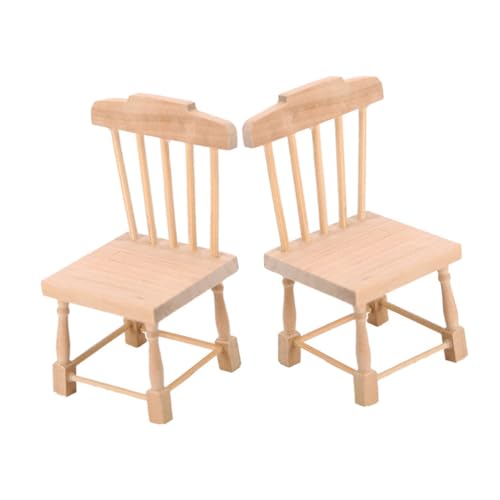 WEKAMOS 2 Stück Naturfarben Detailgetreue Miniaturmöbel für Puppenhausdekoration Vielseitige Mini Stühle für Wohn und Arbeitszimmer WEKAMOS 2 Stück Naturfarben Detailgetreue Miniaturmöbel für Puppenhausdekoration Vielseitige Mini Stühle für Wohn und Arbeitszimmer von WEKAMOS