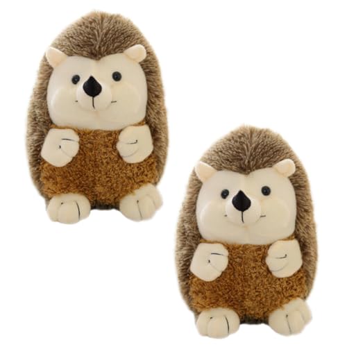 WEKAMOS 2 Stück Plüsch Igel Kuscheltier Weiches Stofftier Realistische Tierfigur für Weihnachten Valentinstag und Frühlingsfest Dekoration für Zuhause Büro Auto von WEKAMOS