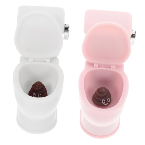 WEKAMOS 2 Stück Puppenhaus-Modell Mini-spültoilette Puppenhaus-toiletten- Puppenhaus-badezimmermöbel Winzige Toilette Miniatur-badezimmerzubehör Miniatur-puppenhaus-Badezimmer Plastik von WEKAMOS