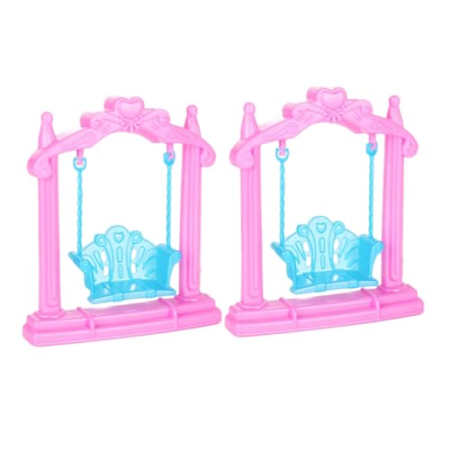 WEKAMOS 2 Stück Puppenhausschaukel für kinderspielzeug Toys Schaukel Dollhouse Dekoration Heimdekorationen Wohndekoration Puppe schaukelt Plastik Rosa WEKAMOS 2 Stück Puppenhausschaukel für kinderspielzeug Toys Schaukel Dollhouse Dekoration Heimdekorationen Wohndekoration Puppe schaukelt Plastik Rosa von WEKAMOS