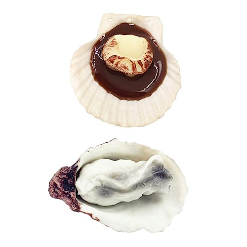 WEKAMOS 2 Stück Realistische Austern und Jakobsmuschelmodelle aus Dekorative Requisiten für Fotografie und Display für Restaurants und Kreative Präsentationen WEKAMOS 2 Stück Realistische Austern und Jakobsmuschelmodelle aus Dekorative Requisiten für Fotografie und Display für Restaurants und Kreative Präsentationen von WEKAMOS
