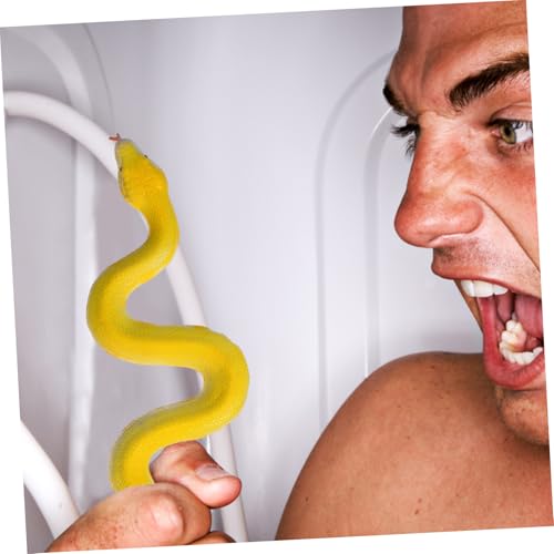 WEKAMOS 2 Stück Realistische Flexible Gummischlangen aus TPR Teiliges Wiederverwendbar Lebensnahe Halloween Deko und Streichspielzeug für Partys und Scherze von WEKAMOS