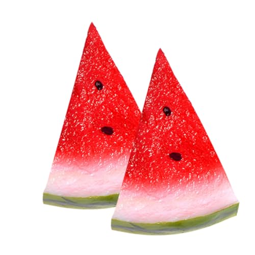 WEKAMOS 2 Stück Realistische Wassermelonen Scheiben Deko Accessoires aus PVC für Kreative Wohnraumgestaltung und Kindergarten Lernspiele WEKAMOS 2 Stück Realistische Wassermelonen Scheiben Deko Accessoires aus PVC für Kreative Wohnraumgestaltung und Kindergarten Lernspiele von WEKAMOS
