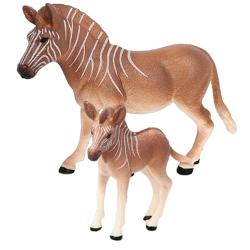 WEKAMOS 2 Stück Realistische Zebrass Figur Teiliges aus Langlebigem Kunststoff Detailgetreue Simulation Kleine Tierdekoration für Schlafzimmer Kinderzimmer Garten und Pädagogisches von WEKAMOS