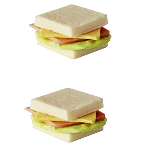 WEKAMOS 2 Stück Sandwich-Modell für kinderspielzeug platzsparend geburtstagsmitgebsl kindertag simulierte Sandwiches Lebensmittelverzierungen für die Küche Harz WEKAMOS 2 Stück Sandwich-Modell für kinderspielzeug platzsparend geburtstagsmitgebsl kindertag simulierte Sandwiches Lebensmittelverzierungen für die Küche Harz von WEKAMOS