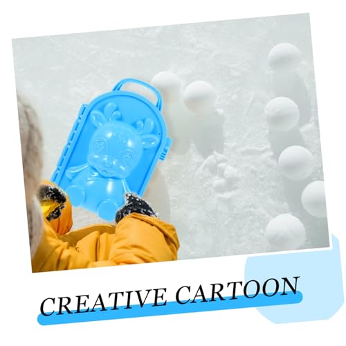 WEKAMOS 2 Stück Schneeballformer Teiliges Schneeballzangen Schneespielzeug für Jungen Ab Jahren Leicht Kreative Cartoon Form für Winter Outdoor Spiele von WEKAMOS