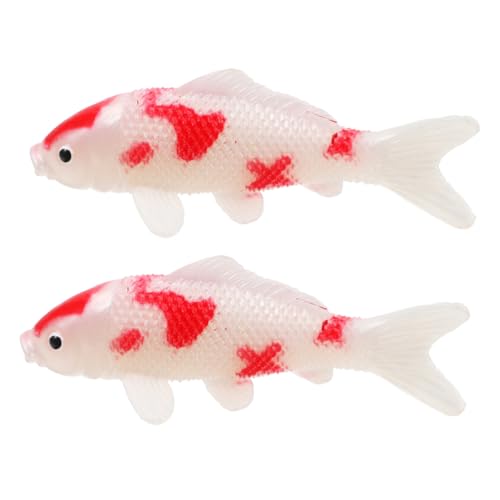 WEKAMOS 2 Stück Simuliertes Koi-Modell -Figuren-Ornament Schwimmender Fisch Fisch-Statue Miniatur-goldfischfiguren Mini-fischfiguren Simulationsornament Aquarienfische Deko PVC WEKAMOS 2 Stück Simuliertes Koi-Modell -Figuren-Ornament Schwimmender Fisch Fisch-Statue Miniatur-goldfischfiguren Mini-fischfiguren Simulationsornament Aquarienfische Deko PVC von WEKAMOS