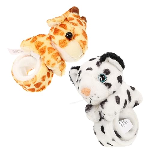 WEKAMOS 2 Stück Slap Armband mit Plüsch Tieren Giraffe und Schneeleopard Weiches Bequemes Schnapparmband für Party Mitgebsel und Alltag Leicht Anzulegen Hautfreundlich für WEKAMOS 2 Stück Slap Armband mit Plüsch Tieren Giraffe und Schneeleopard Weiches Bequemes Schnapparmband für Party Mitgebsel und Alltag Leicht Anzulegen Hautfreundlich für von WEKAMOS