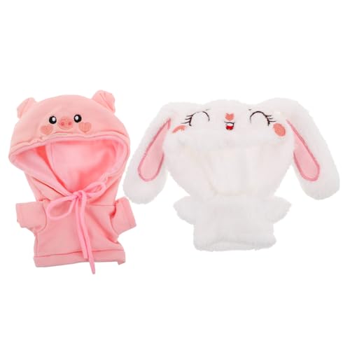 WEKAMOS 2 Stück Sweatshirt Plüschtierkleidung Kleidung Für Plüschtiere Cartoon-puppenkleidung Puppen-Hoodie Stoff WEKAMOS 2 Stück Sweatshirt Plüschtierkleidung Kleidung Für Plüschtiere Cartoon-puppenkleidung Puppen-Hoodie Stoff von WEKAMOS