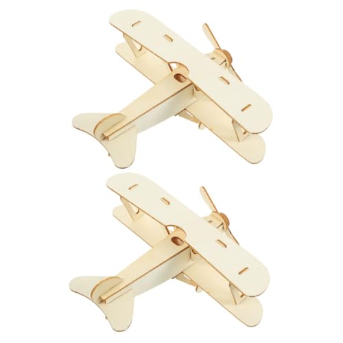 WEKAMOS 2 Stück Teiliges DIY Holzflugzeug Modellbausatz für Bemalbares Flugzeugspielzeug aus Naturholz Pädagogisches Bastelset Kreativität Feinmotorik und Technischem Verständnis WEKAMOS 2 Stück Teiliges DIY Holzflugzeug Modellbausatz für Bemalbares Flugzeugspielzeug aus Naturholz Pädagogisches Bastelset Kreativität Feinmotorik und Technischem Verständnis von WEKAMOS