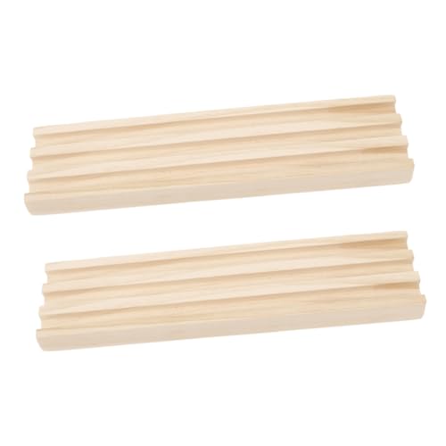 WEKAMOS 2 Stück Teiliges Domino tablett aus Stabilem Holz Mahjong Mexikanischer Zug Halter Rutschfester Spielstein ständer für Montessori und Desktop Domino Spiele von WEKAMOS