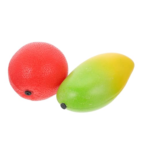 WEKAMOS 2 Stück Teiliges Früchte Shaker Mango und Orange Bunte Handliche Percussion Spielzeuge für Frühe Musikalische und Motorische Entwicklung von WEKAMOS