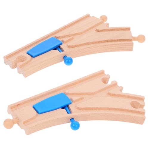 WEKAMOS 2 Stück Teiliges Holzspielzeug Gleis Switch Set mit Kurven für Kleinkinder Kompatibel mit Gängigen Holzbahn Marken Fördert Kreatives und Kognitive Fähigkeiten WEKAMOS 2 Stück Teiliges Holzspielzeug Gleis Switch Set mit Kurven für Kleinkinder Kompatibel mit Gängigen Holzbahn Marken Fördert Kreatives und Kognitive Fähigkeiten von WEKAMOS