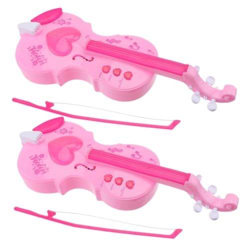 WEKAMOS 2 Stück Teiliges Kindergeigen aus Sicherem Kunststoff Bunte Mini Violine für Musikalische Früherziehung Leicht Bespielbar Klangvoll Fördert Farb und Hörwahrnehmung Zufällige Farbe von WEKAMOS