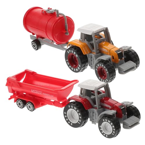 WEKAMOS 2 Stück Teiliges Spielzeugset aus Robustem Kunststoff Kleine Landwirtschaftliche Fahrzeuge mit Inertialantrieb rutschfest und Bidirektional Gleitend für Kleinkinder und Jungen von WEKAMOS