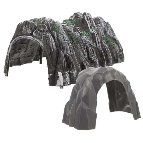 WEKAMOS 2 Stück Teiliges Tunnel aus Kunststoff Leichtes Kompaktes Zugtunnel für Simuliertes Design für DIY Eisenbahnlandschaften und Kreatives Spiel von WEKAMOS