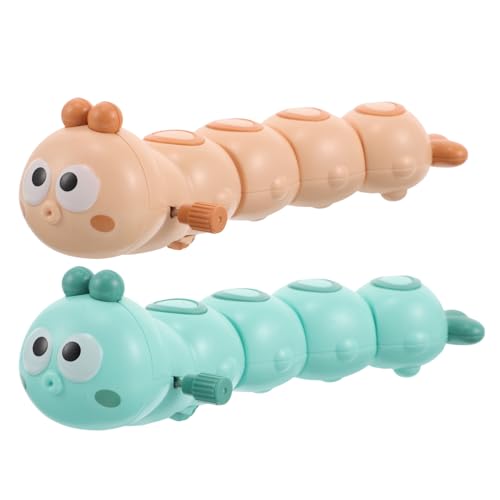 WEKAMOS 2 Stück Teiliges Wind Up Raupen für Kleinkinder Buntes Langlebiges Aufziehspiel mit Sicherem Design für Ab Jahren Fördert Motorische Fähigkeiten und Spielspaß von WEKAMOS
