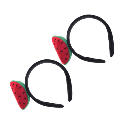 WEKAMOS 2 Stück Wassermelonen Stirnbänder aus Weichem Stoff und Lustige Haarreifen für Damen als Party Haaraccessoires für Sommer Strand und Fruchtmotto Events von WEKAMOS