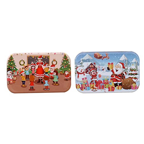 WEKAMOS 2 Stück Weihnachtliches Holzpuzzle Teilig Sicheres Lernspielzeug für Kleinkinder Ab Jahren Pädagogisches Steckspiel mit Glatten Kanten Fördert Hand Auge Koordination und Kognitive von WEKAMOS