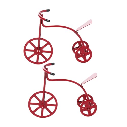 WEKAMOS 2 Stück Zubehör für Puppenhäuser Miniatur Puppenhaus Produkt winzig Dekoration -Modell Mini-, kleines Fahrrad Fahrradsimulationsmodell Mini -Fahrrad Legierung rot WEKAMOS 2 Stück Zubehör für Puppenhäuser Miniatur Puppenhaus Produkt winzig Dekoration -Modell Mini-, kleines Fahrrad Fahrradsimulationsmodell Mini -Fahrrad Legierung rot von WEKAMOS