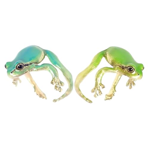 WEKAMOS 2 Stück grüner Froschring Ringe lustiger Tierring Ornament offen empfindlich Party Damenring verstellbarer Einstellbarer Froschring für Baumring grün Legierung WEKAMOS 2 Stück grüner Froschring Ringe lustiger Tierring Ornament offen empfindlich Party Damenring verstellbarer Einstellbarer Froschring für Baumring grün Legierung von WEKAMOS