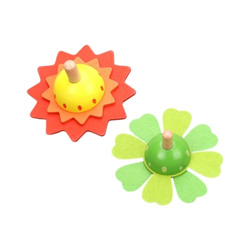 WEKAMOS 2 Stück hölzerner Kreisel zappelt sensorisch Kreisel dreht Sich um lustiges Gyroskop Toys spielsachen für Drehkreisel aus Holz Druckentlastungskreisel von WEKAMOS