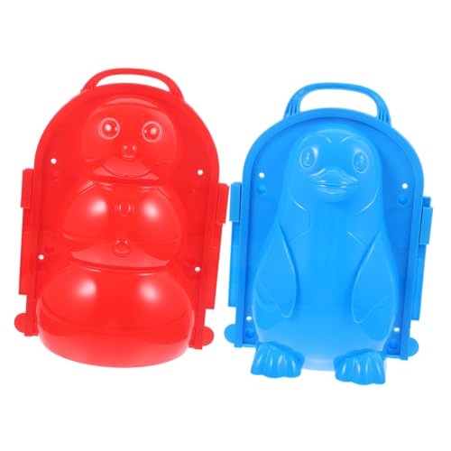 WEKAMOS 2 Teiliges Clip aus Kunststoff Kinderleichtes Outdoor für Sichere Schneeballformer mit Glatten Kanten Handfreundlich für Schneeballschlachten und Kreatives von WEKAMOS