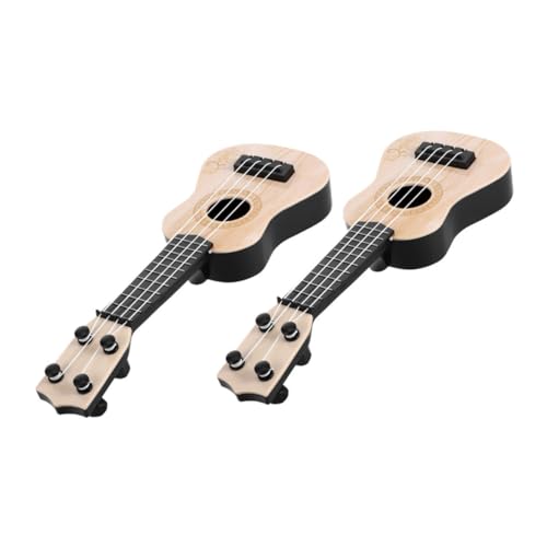 WEKAMOS 2-teilige Spielzeuggitarre Für Kinder: Ukulele-gitarre Für Anfänger, Mini-4- -musikinstrument – ​​montessori-musik-lernspielzeug Für Reisen Und Partys von WEKAMOS