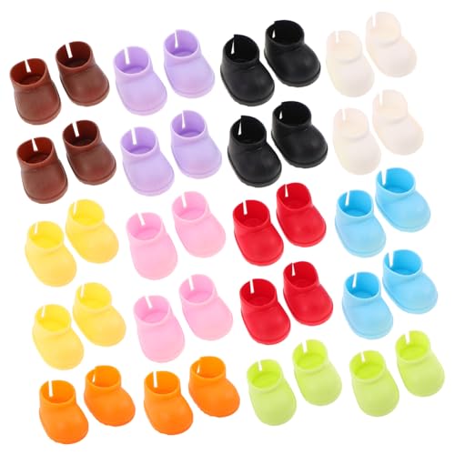 WEKAMOS 20 Paare Mini Stiefel Puppenschuhe Kunststoff Miniatur Schuhe für Puppenkleidung Zubehör und Langlebig Vielseitig Kombinierbar für Puppen Dress Up von WEKAMOS