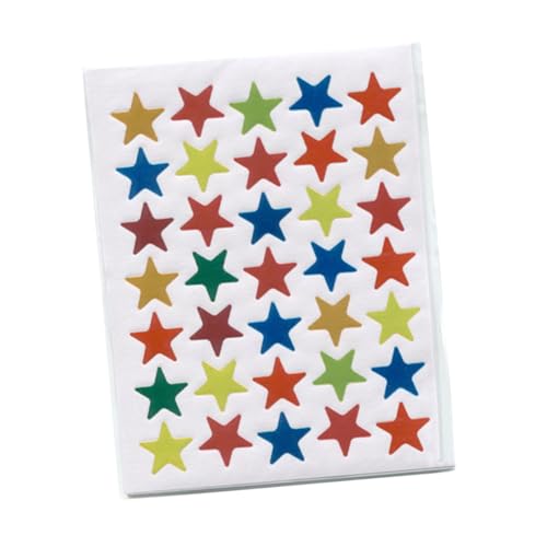 WEKAMOS 20 Packungen Fünf Punkte Stern Aufkleber Selbstklebend Bunte Belohnungssticker für Schüler Glänzend in Gold Silber Rot und Farben für Schule Basteln Geschenke von WEKAMOS