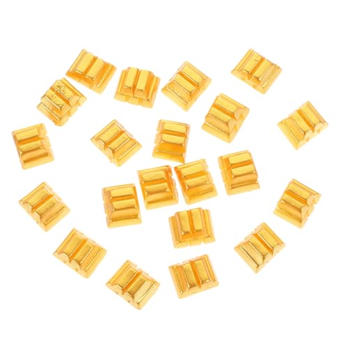 WEKAMOS 20 Stück Goldsteindekoration Ornamente Ziegel klein Bar Miniatur rechteckig Mini goldene Steine Mini-Modell mit goldenen Steinen Mini-Fake-Goldsteine Harz WEKAMOS 20 Stück Goldsteindekoration Ornamente Ziegel klein Bar Miniatur rechteckig Mini goldene Steine Mini-Modell mit goldenen Steinen Mini-Fake-Goldsteine Harz von WEKAMOS