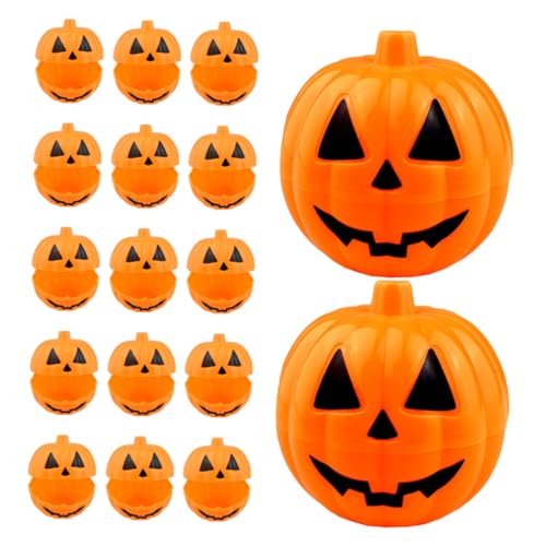 WEKAMOS 20 Stück Mini Kürbis Süßigkeitsboxen aus Robustem Kunststoff Wiederverwendbare Halloween Snackbehälter für Trick Treat Box und Partyzubehör mit Praktischem Tragdesign WEKAMOS 20 Stück Mini Kürbis Süßigkeitsboxen aus Robustem Kunststoff Wiederverwendbare Halloween Snackbehälter für Trick Treat Box und Partyzubehör mit Praktischem Tragdesign von WEKAMOS