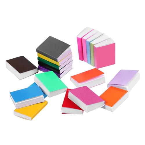 WEKAMOS 20 Stück Mini -farbige Bücher Miniatur Dekoration winzig Mini-Bücher Minibücher für Puppen Mini -Buch Bücher Modell Büchermodelle beschichtetes Papier von WEKAMOS