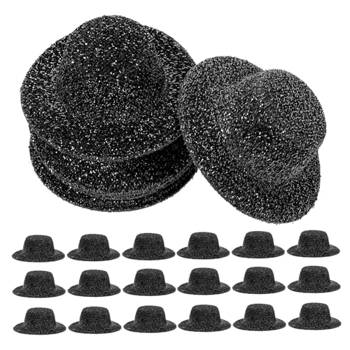WEKAMOS 20 Stück Miniatur Jazz Hüte Schwarz Verschleißfeste Mini Puppenhüte für DIY Basteln Partydeko und Puppenhaus Kleine Puppenmützen mit Feiner Verarbeitung und Einzigartigem Design WEKAMOS 20 Stück Miniatur Jazz Hüte Schwarz Verschleißfeste Mini Puppenhüte für DIY Basteln Partydeko und Puppenhaus Kleine Puppenmützen mit Feiner Verarbeitung und Einzigartigem Design von WEKAMOS