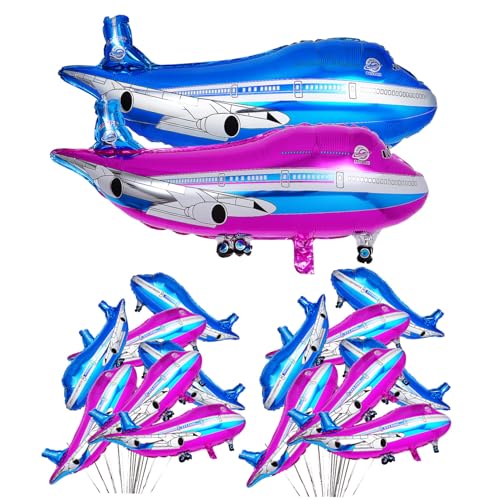WEKAMOS 20 Stück Teiliges Aluminiumfolie Flugzeug Luftballon Leichte Partydekoration für Geburtstage Hochzeiten Abschlussfeiern Fotofreundlich Farblich Gemischt in Blau und Auffällige WEKAMOS 20 Stück Teiliges Aluminiumfolie Flugzeug Luftballon Leichte Partydekoration für Geburtstage Hochzeiten Abschlussfeiern Fotofreundlich Farblich Gemischt in Blau und Auffällige von WEKAMOS