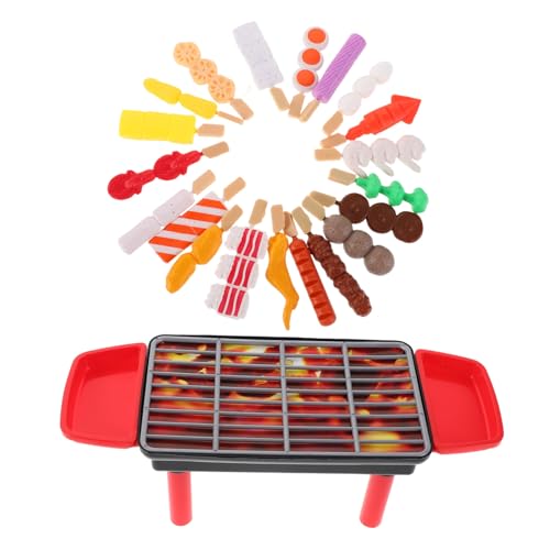 WEKAMOS 20 Stück Teiliges BBQ Grillspielzeug Set Realistische Lebensmittel Rauch Soundeffekte für Drinnen und Draußen Motorische Fantasievolles Rollenspiel Zubehör von WEKAMOS