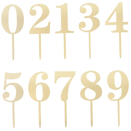 WEKAMOS 20 Stück Teiliges Cake Topper aus Acryl Goldene Zahlen Je Große Tortendeko für Geburtstag Party Vielseitig Einsetzbare Kuchen Dekoration WEKAMOS 20 Stück Teiliges Cake Topper aus Acryl Goldene Zahlen Je Große Tortendeko für Geburtstag Party Vielseitig Einsetzbare Kuchen Dekoration von WEKAMOS