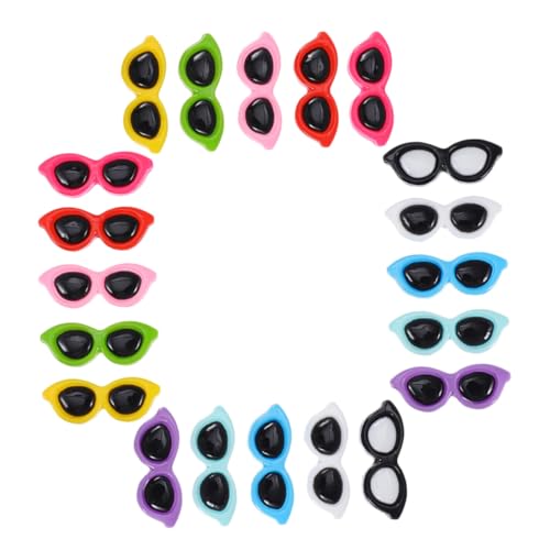 WEKAMOS 20 Stück Teiliges Halbrundes Brillen Zubehör Bunte Mini Sonnenbrillen Flatback Charms für DIY Haarspangen Scrapbooking Bastelmaterialien Vielseitig für Party Dekoration und WEKAMOS 20 Stück Teiliges Halbrundes Brillen Zubehör Bunte Mini Sonnenbrillen Flatback Charms für DIY Haarspangen Scrapbooking Bastelmaterialien Vielseitig für Party Dekoration und von WEKAMOS