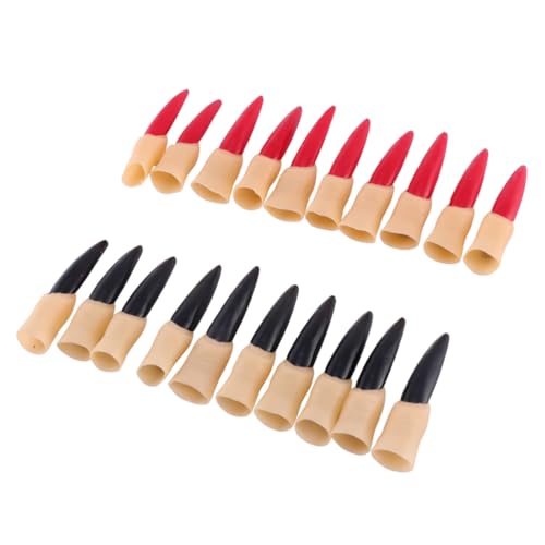 WEKAMOS 20 Stück Teiliges Halloween Nagelset Rote und Schwarze Künstliche Fingernägel aus Flexiblem Gummi für Gruselige Kostüme und Partydekoration Geeignet für Altersgruppen und Cosplay WEKAMOS 20 Stück Teiliges Halloween Nagelset Rote und Schwarze Künstliche Fingernägel aus Flexiblem Gummi für Gruselige Kostüme und Partydekoration Geeignet für Altersgruppen und Cosplay von WEKAMOS