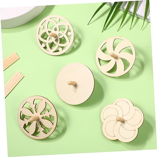 WEKAMOS 20 Stück Teiliges Holzkreisel Bastelset zum Bemalen Unvollendete Holzgyroskope für DIY Kreativspielzeug zur Hand Augen Koordination Geeignet für Jungen und Mädchen Zufällige Farbe von WEKAMOS