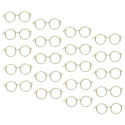 WEKAMOS 20 Stück Teiliges Metallpuppenbrillen ohne Gläser Leichte DIY Deko für Puppenhaus Robustes Metallmaterial Passend für Verschiedene Puppentypen zum Ankleiden und Basteln WEKAMOS 20 Stück Teiliges Metallpuppenbrillen ohne Gläser Leichte DIY Deko für Puppenhaus Robustes Metallmaterial Passend für Verschiedene Puppentypen zum Ankleiden und Basteln von WEKAMOS