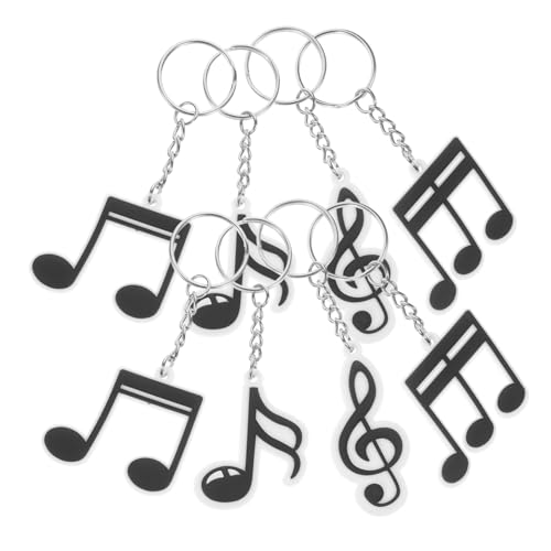 WEKAMOS 20 Stück Teiliges Musik Themen Schlüsselanhänger aus Langlebigem PVC Dekorative Noten Schlüsselringe als Musik Party Geschenke Kreative Kleine Geschenke für Musiker und von WEKAMOS