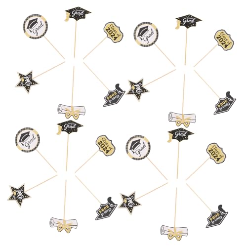 WEKAMOS 24 Stück Teiliges Cupcake mit Abschluss Deko Papier Topper für Graduation Party Sichere und Kreative Kuchenstecker für Abiturfeier und Firmung WEKAMOS 24 Stück Teiliges Cupcake mit Abschluss Deko Papier Topper für Graduation Party Sichere und Kreative Kuchenstecker für Abiturfeier und Firmung von WEKAMOS