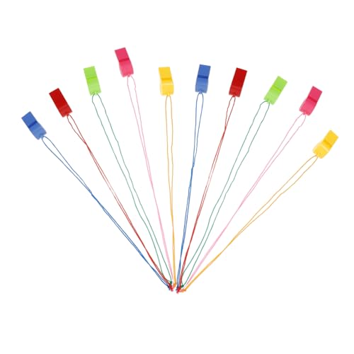 WEKAMOS 24 Stück Teiliges Kinderpfeifen aus Farbigem Laute Signalpfeifen mit Robustem Material für Sport Schiedsrichter Outdoor Notfälle und Trainingszwecke Wetterfest und Zufällige Farbe von WEKAMOS
